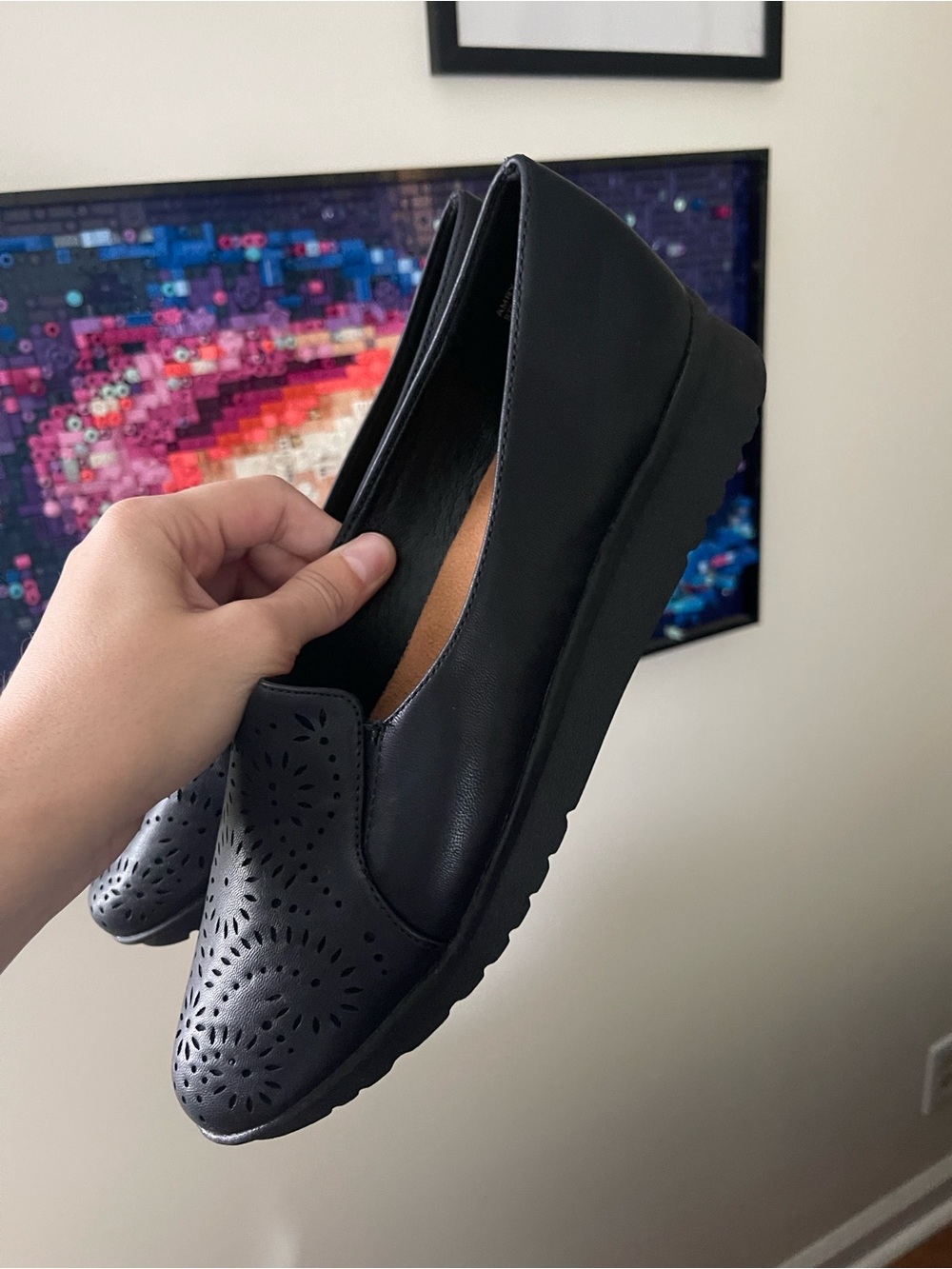 BareTraps Black Perforated Slip-On Loafers
